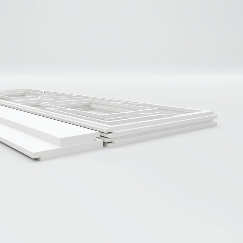 Ensemble de lambris en PVC Monument, H 36 po x l 94,5 po x P 0,625 po