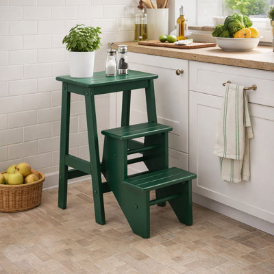 Danyell 3 - Step Wood Folding Step Stool