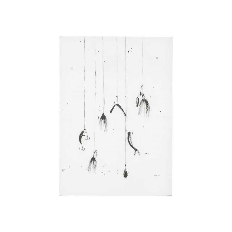Fishing Lure a Hand Embelished Textured Canvas, 35" H x 25" W x 1.5" D