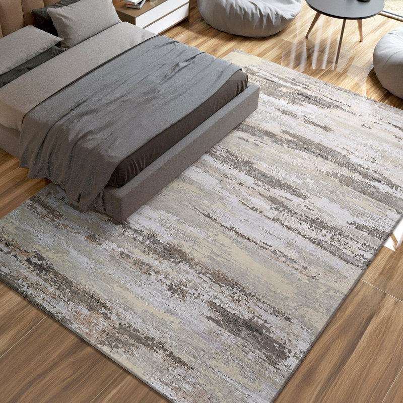 Tapis bleu clair et cuivre noué à la main de haute qualité, Rectangle 12 pi x 15 pi