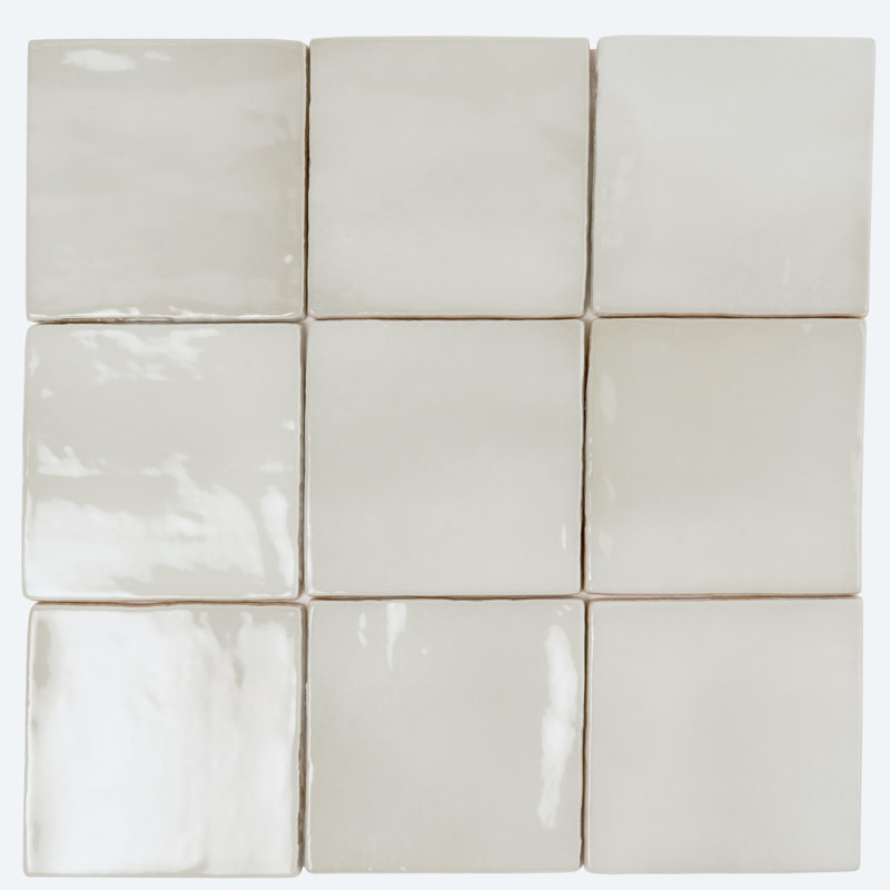 Silken 3.94 in. x 3.94 in. Glossy Ceramic Square Wall and Floor Tile (6.48 sq. ft./case) (60-pack), Teal Green