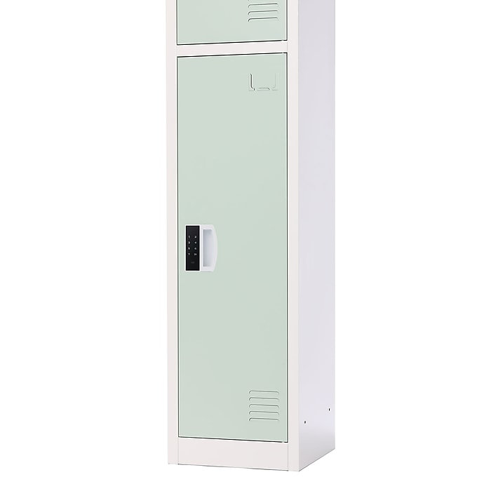Misty Green Steel Single Tier Storage Locker with Adjustable Shelving