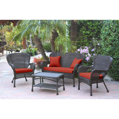 Bellas 4 Piece Sofa Set with Cushions