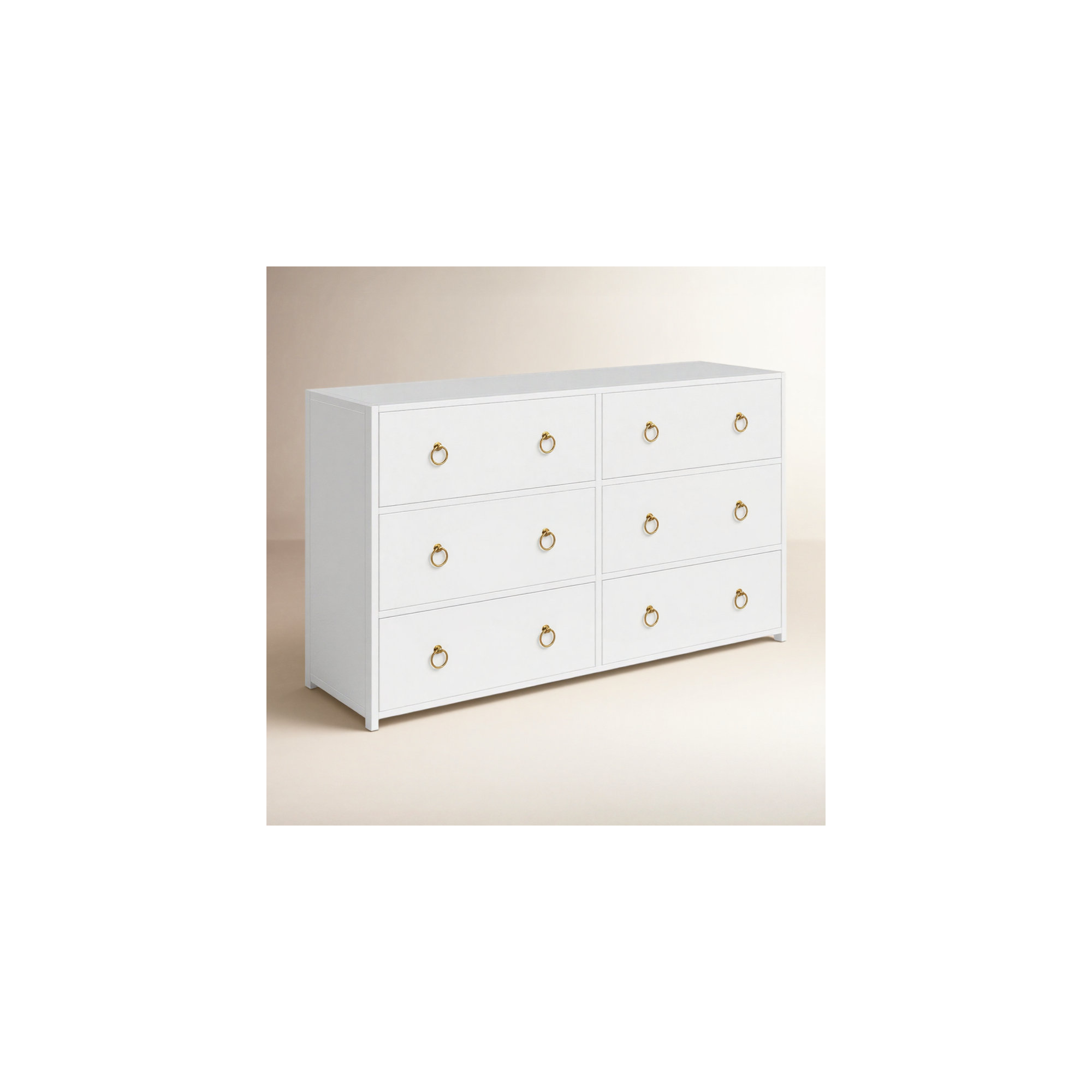 Elin 6 Drawer Dresser, White