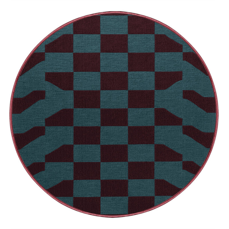 Tapis botanique lavable à la machine, Rond 6 pi