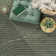 Modern Area Rug with Minimalist Line Pattern in Green