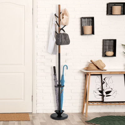 11.22'' Wide Freestanding Umbrella Stand in Black