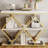 3-Tier Industrial Entryway Table with Storage, Console Sofa Table with Open Shelves, Diamond-Shaped Metal Frame-1550444849