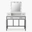 Bureau de coiffeuse 39,37 "avec miroir lumineux et 4 tiroirs-130079045