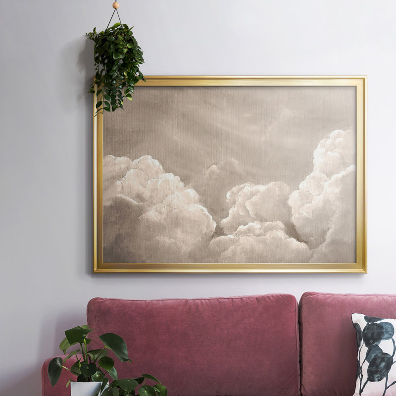 Painted Clouds II, reproduction d'art sur toile, H 18 po x l 26 po x P 1,5 po, Or