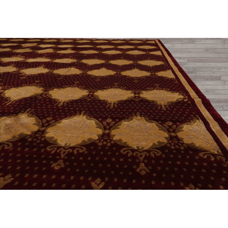 One-of-a-Kind 9' X 12' Wool Area Rug Burgundy