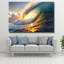 Art mural en verre trempé Sunset Ocean Wave-1157190429