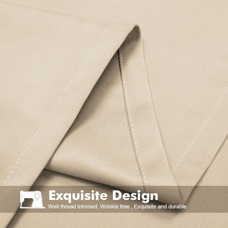 Bernards Blackout French Door Curtain, Cream, 168cm Width x 137cm Drop