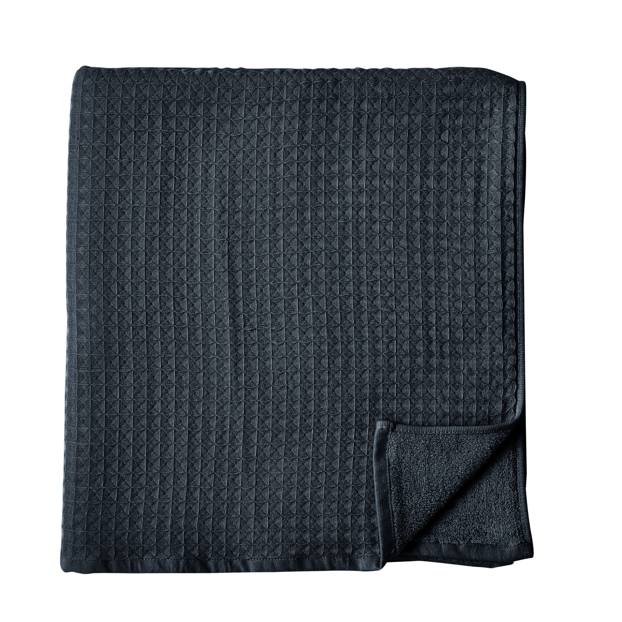 Waffle Twist 100% Cotton Washcloth, Ebony