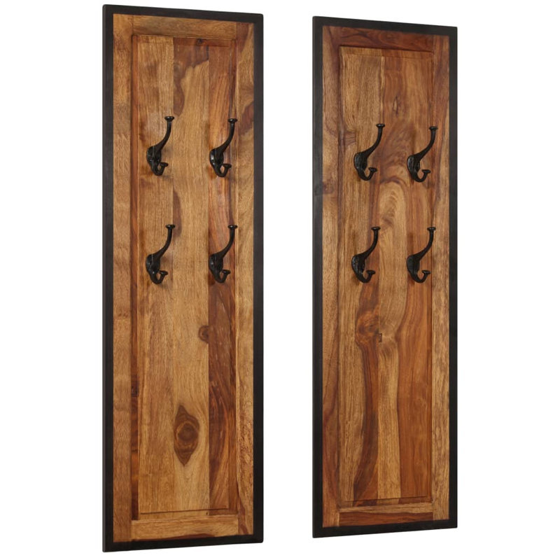 Portemanteaux en bois de sheesham massif