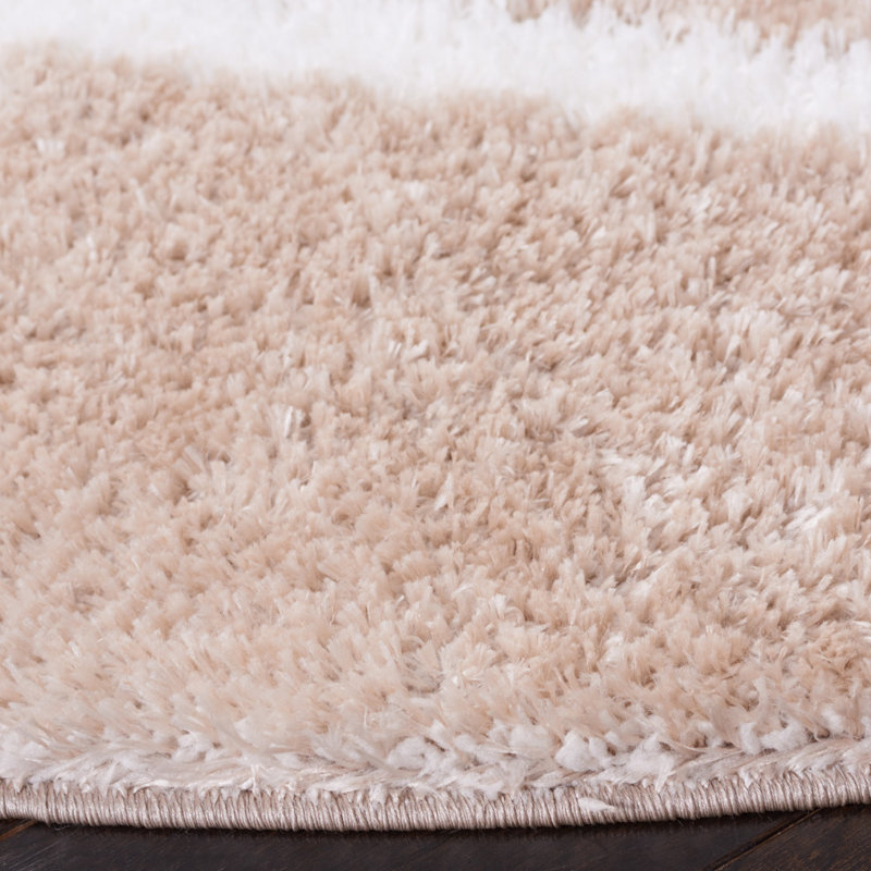 Tahoe Shag Performance Geometric Rug, Round 6'7"