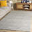 Abstract 175 Hand Tufted Wool/Cotton No Pattern Rug in Light Blue/Ivory-1668974914