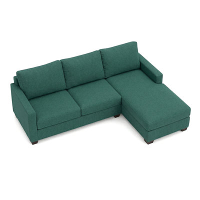 Modena Sectional , Custom Fabric Options, L-Shaped Sectional Wholesale Sectional Furniture - Velvet Antique Kelly Green - Forest Green