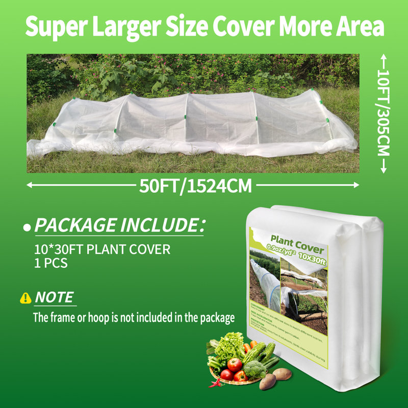 10x50Ft Plant Freeze Protection Cover