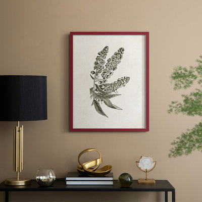 Reproduction florale vintage encadrée Cccxxiii - bois massif