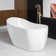 54" x 28" Freestanding Soaking Acrylic Single Slipper Bathtub with Reversible Drain