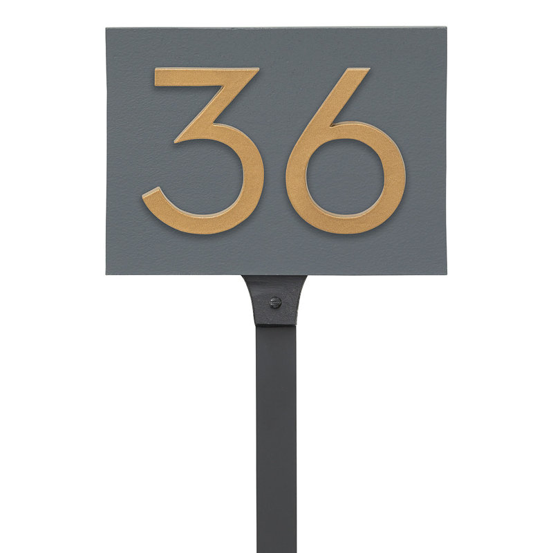 Rectangle Lawn Insert, Gray/Gold, Yes