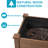 Wooden Elevated Planter With Storage Shelf, Slide Table