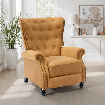 Buttoned Carmona Wingback Recliner Chair