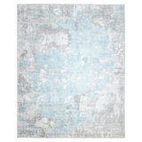 Denali Abstract Area Rug in Cream