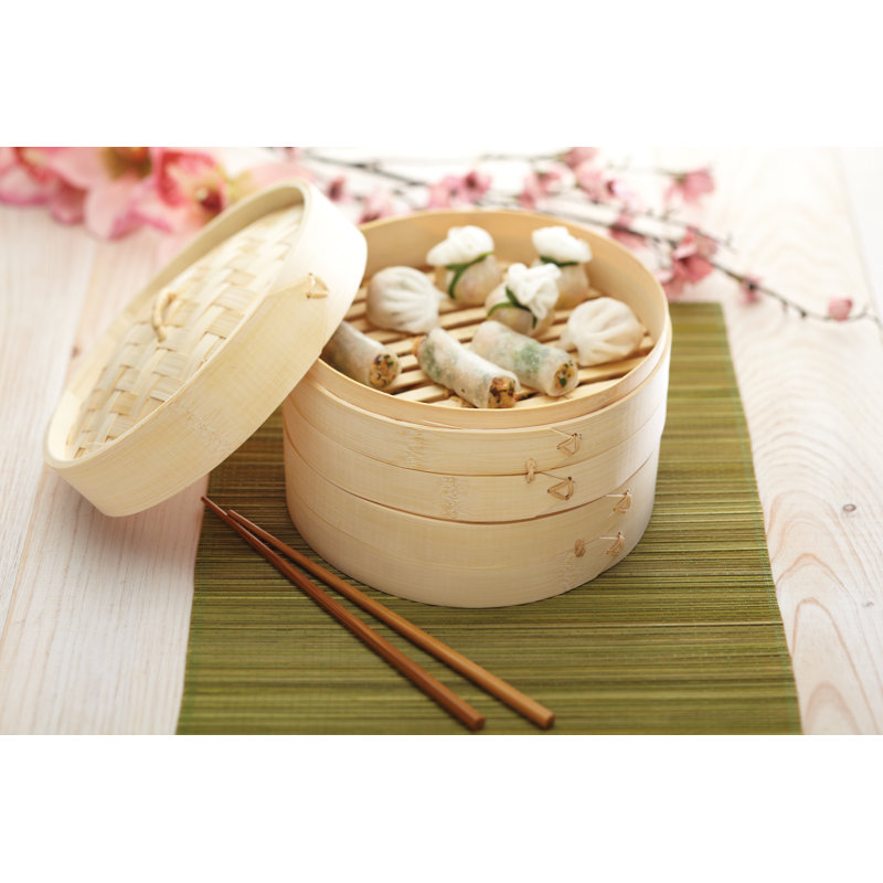 World of Flavours Oriental 2 Tier Steamer Basket with Lid