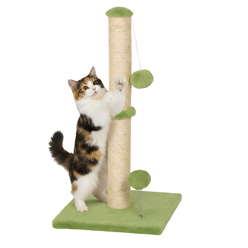 Grattoir pour chat 33 po, H 33,49 po x l 15,76 po x L 15,76 po, Vert