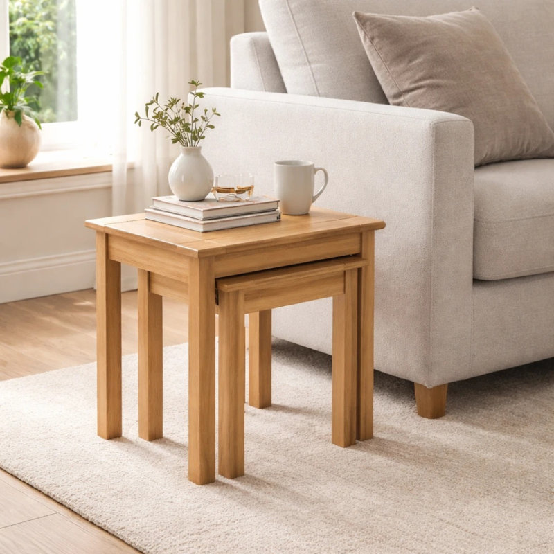 Ahriah Solid Wood Nesting Tables