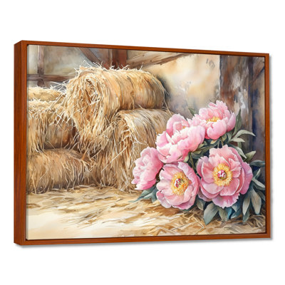 Dreavyn Farm, pivoines dans le Hayloft II - pivoines, art mural