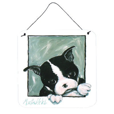 Décoration murale boston terrier ne leave me