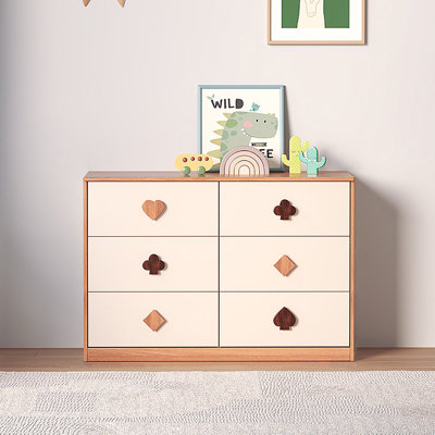 Modern Burlywood Solid Wood Accent Cabinet