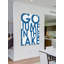 «Go Jump in the Lake», reproduction d'art textuel sur bois-803279344