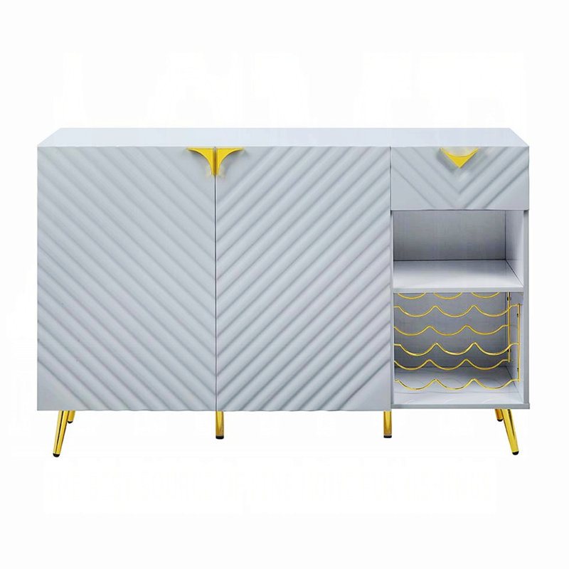 Gaines Contemporary Rectangular 2-Door Server, Gray