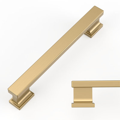 Lot de 10 poignées de meuble en bronze champagne de 12,7 cm (5 po) - Poignées d'armoire et de tiroir - Quincaillerie pour meubles - Poignées de cuisine