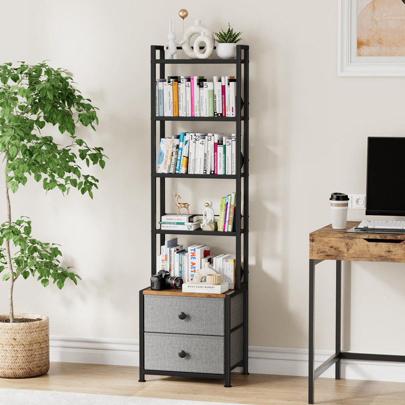 5-Tier CD Storage Rack with Drawer