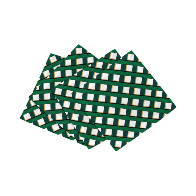 Cotton Blend Square Napkins, Green