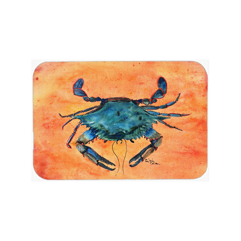 Crab Orange Tempered Glass Cutting Board