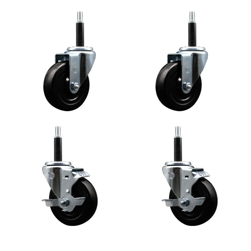 Ensemble de roulettes extensibles 4 pouces 4 pouces SCC