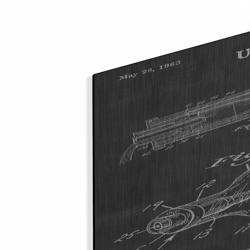 «Whiskey Pourer Blueprint Vernis Chalkboard», art mural en métal, H 36 po x l 24 po
