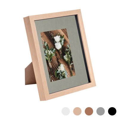 Nicola Spring - 3D Box Photo Frame - 8 x 10" with 4 x 6" Mount