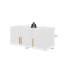 Armoire de rangement supérieure à 3 portes de 120 cm de large avec 2 grandes étagères pour l'organisation de votre garde-robe, chambre et placard.-1125221484