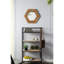 Miroir hexagonal de 18,5 po avec bordure en bois massif, décoration de salle de bain dans le couloir, bouclier hexagonal pour les murs, décoration idéale pour la maison-1809234411