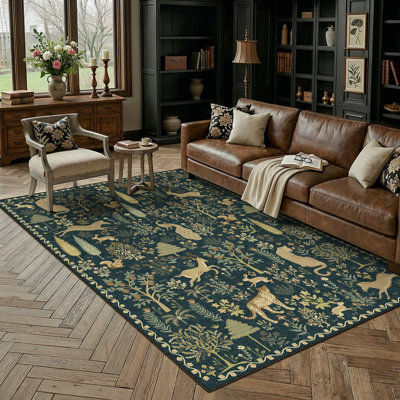 Tapis lavable pour animaux avec envers antidérapant Scarlett Woodland
