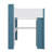 Full Size Loft Bed Complete With Shelving Units, Clothing Rods, And Work Area-1511569039