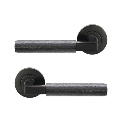 Hammered Knurlmond Lever on Rose