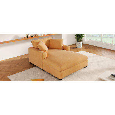 Siège confortable surdimensionné de 53,5 po x 70,9 po - Structure, pieds en bois massif, tissu doux, design classique, chaise relax 53,5 po x 70,9 po, élégance et style relaxant
